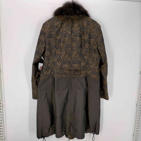 ville dazur フォックスファー 花柄ダブルジップコート レディース JPN:44