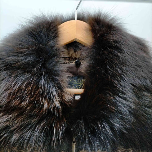 ville dazur フォックスファー 花柄ダブルジップコート レディース JPN:44
