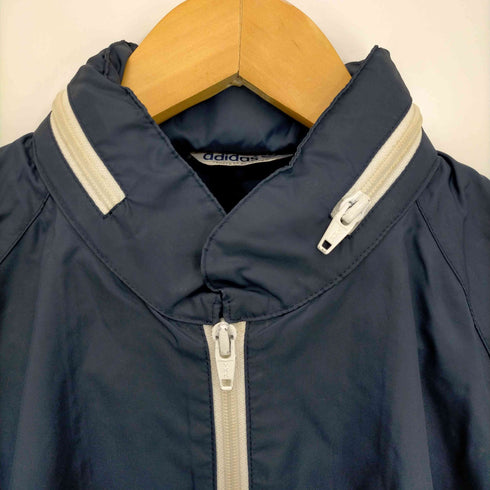 アディダスオリジナルス adidas Originals 70-80s デサント製 トレフォイルロゴ ジップアップナイロンジャケット レディース M