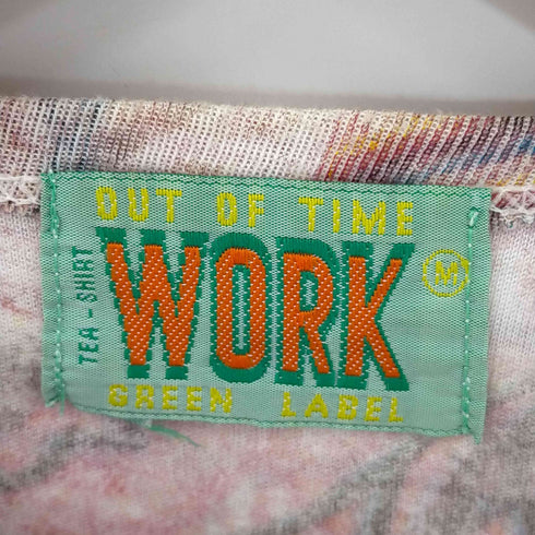OUT OF TIME WORK GREEN LABEL インド神 総柄 プリントTシャツ メンズ