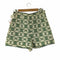 ザラ ZARA GREEN BEIGE EMBROIDERED SHORTS レディース US M