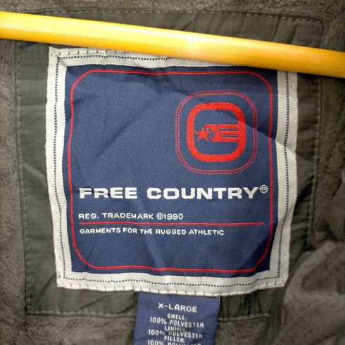 フリーカントリー free country 裏地フリースロゴ刺繍マウンテンパーカー メンズ JPN:XL