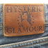 ヒステリックグラマー HYSTERIC GLAMOUR カウレザーパッチ スタッズクラッシュ加工 デニムパンツ メンズ 32inch