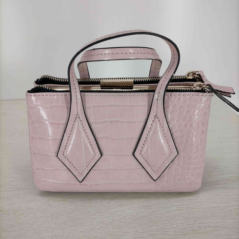 ザラ ZARA パイソン型押しミニトートバッグ レディース