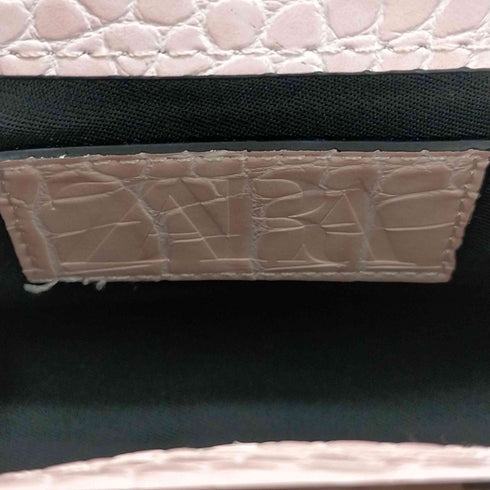 ザラ ZARA パイソン型押しミニトートバッグ レディース