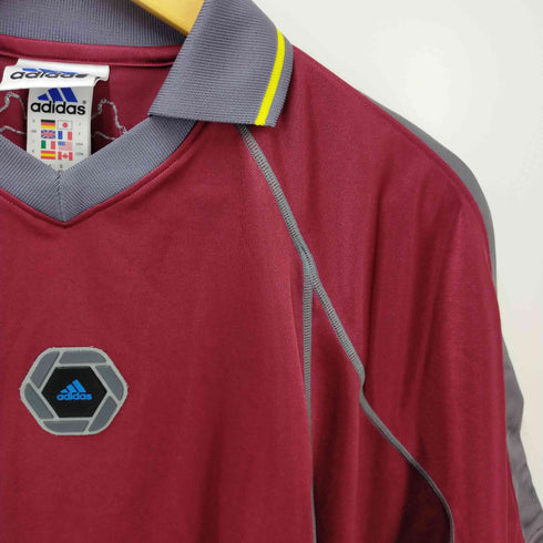 アディダス adidas 00s Y2K 旧タグ フロントロゴ ゲームシャツ ゲーミングシャツ レディース JPN:S S