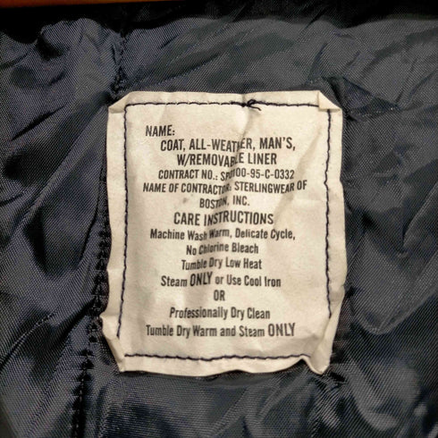 ユーエスネイビー US NAVY 90S 95年会計 ライナー付き ALL-WEATHER COAT メンズ 44L