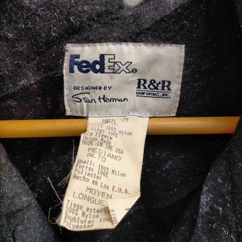 FEDEX 企業ロゴ刺繍 裏地エコフリース リフレクターベスト メンズ import:M