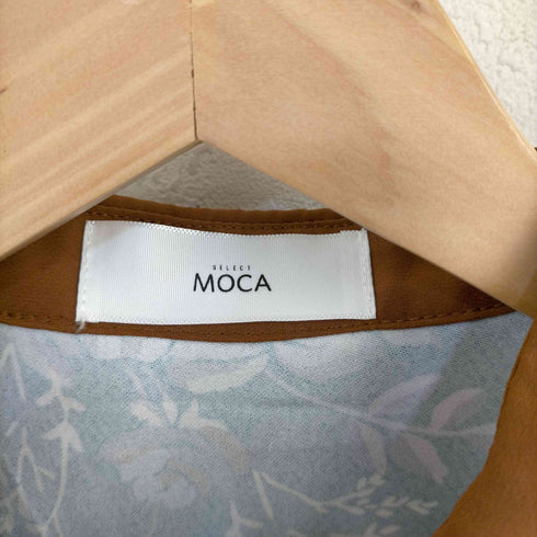 セレクトモカ SELECT MOCA 袖ポイントカラーヘリンボーン花柄プリント ブラウスシャツ レディース FREE