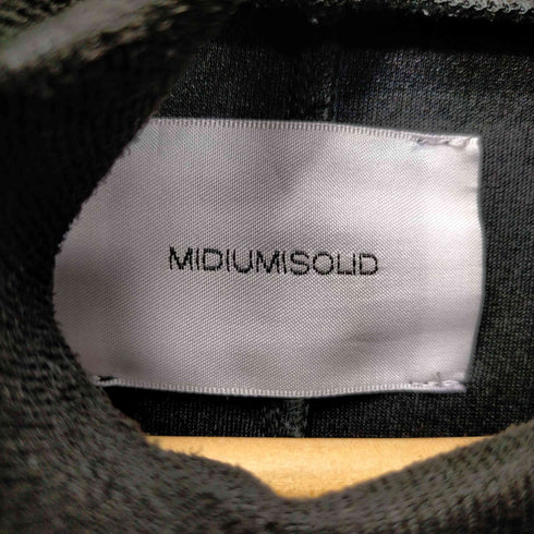 ミディウミソリッド MIDIUMISOLID フェイクスエードハイネッククロップドトップス レディース