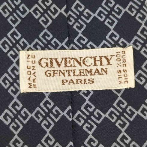 ジバンシィ GIVENCHY 100% シルク ロゴ総柄ネクタイ メンズ