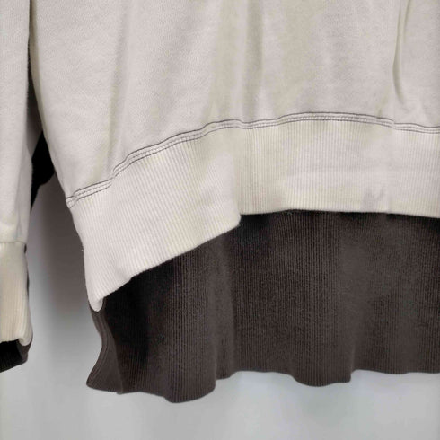 メゾンスペシャル MAISON SPECIAL 22AW バイカラーオーバースウェット レディース FREE