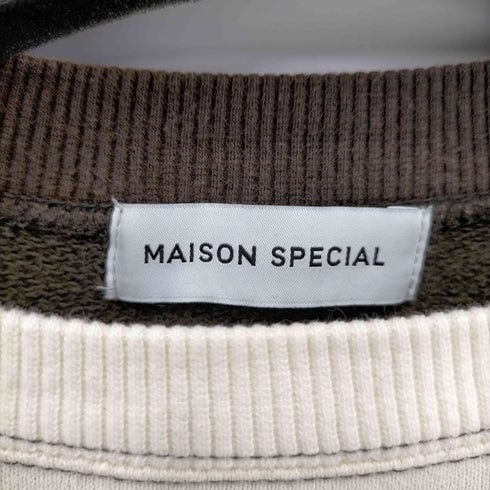 メゾンスペシャル MAISON SPECIAL 22AW バイカラーオーバースウェット レディース FREE
