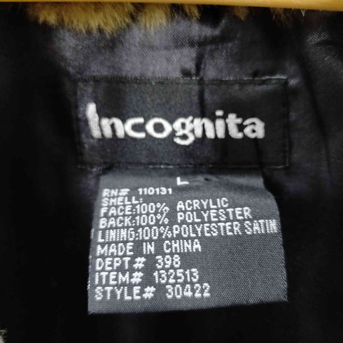 INCOGNITA レオパード柄 ファーコート レディース JPN:L