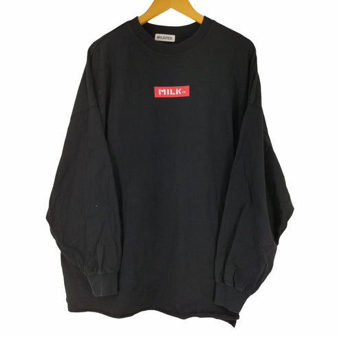 ミルクフェド MILK FED フロントロゴプリント L/S Tシャツ レディース ONE SIZE