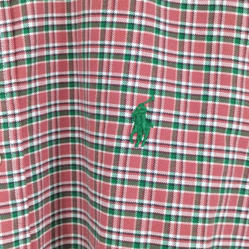 ラルフローレン RALPH LAUREN スモールポニー刺繍 CUSTOM FIT チェック柄 BD L/Sシャツ メンズ JPN:M