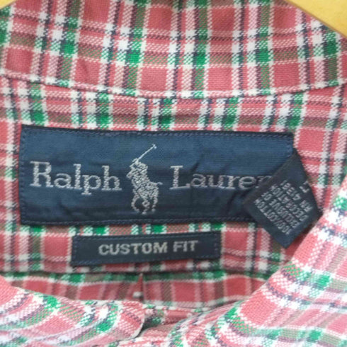 ラルフローレン RALPH LAUREN スモールポニー刺繍 CUSTOM FIT チェック柄 BD L/Sシャツ メンズ JPN:M