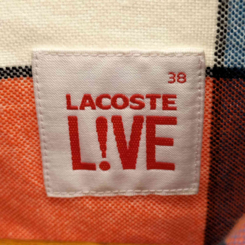 ラコステライブ Lacoste Live チェック柄 BD L/Sシャツ メンズ 38