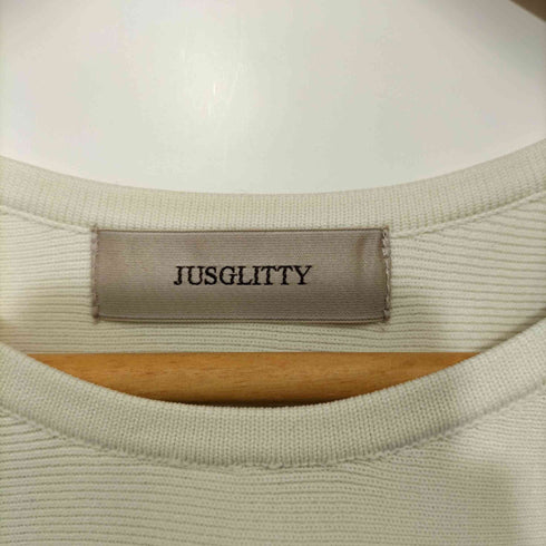 ジャスグリッティー JUSGLITTY スクエアネックニット レディース JPN:2