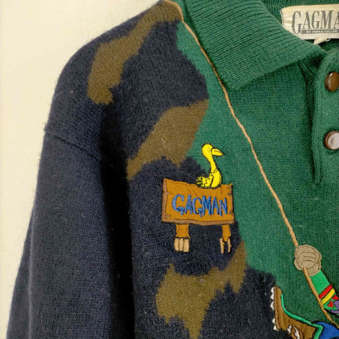GAGMAN 刺繍ニットポロ メンズ JPN:3