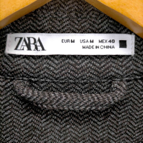 ザラ ZARA ヘリンボーンボタンジャケット メンズ JPN:M