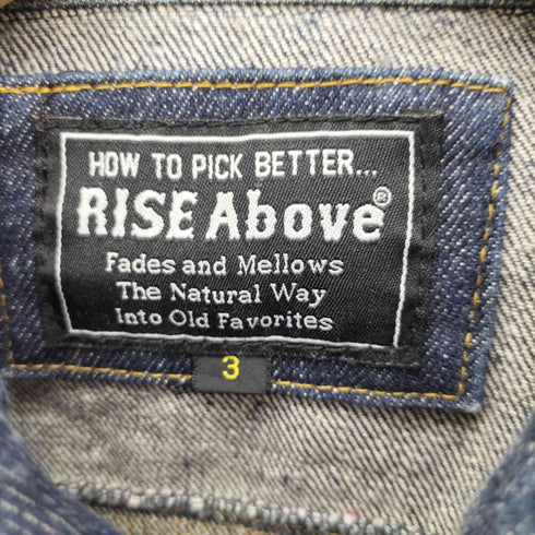 RISE ABOVE Paradise チェーンステッチ 4P 4th 型 トラッカー デニムジャケット メンズ JPN:3