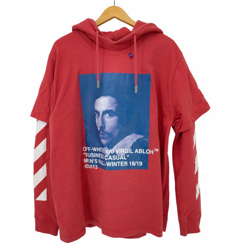 オフホワイト OFF-WHITE 18AW DIAG BERNINI LAYERED HOODIE メンズ import:M