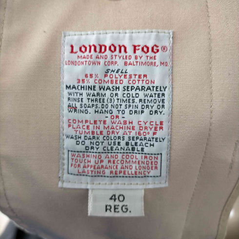 ロンドンフォグ LONDON FOG コットンステンカラーコート メンズ 40REG
