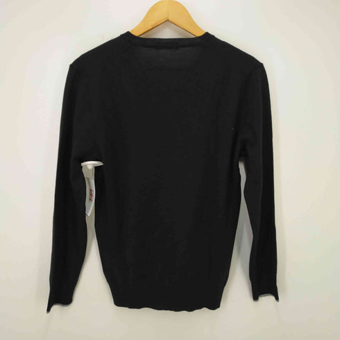 バーバリーブラックレーベル BURBERRY BLACK LABEL ワンポイント刺繍Vネックニットセーター メンズ 2
