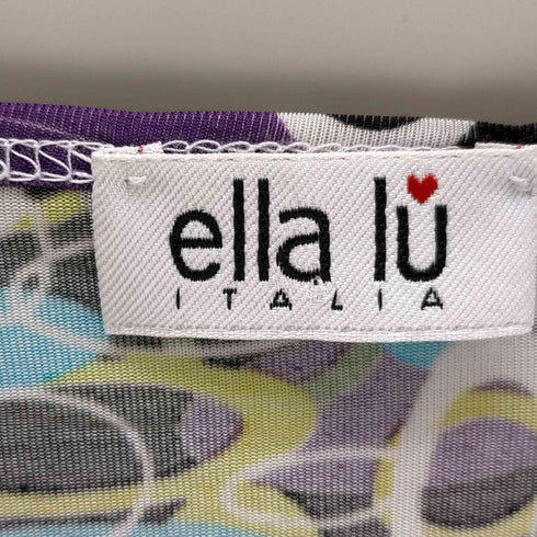 ella lu イタリア製 ラインストーン ストレッチカットソー レディース