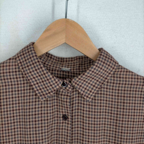 ミラオーウェン Mila Owen チェック柄ロングシャツワンピース レディース JPN:0