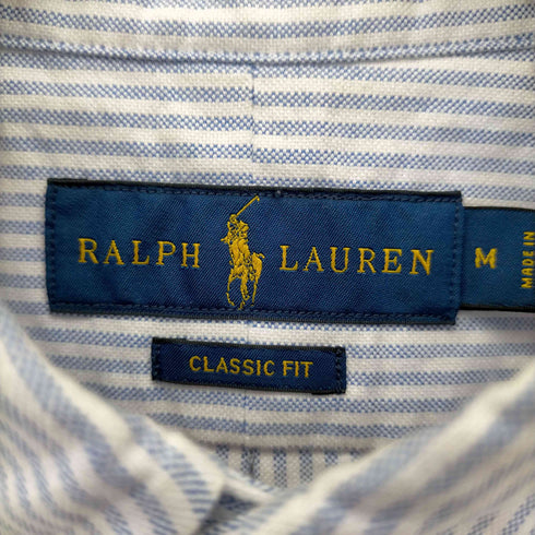 ラルフローレン RALPH LAUREN CLASSIC FIT ポニー刺繍 BD ストライプ L/Sシャツ メンズ JPN:M