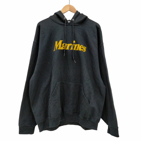 S.W.U MARINES プリント ミリタリー プルオーバー パーカー メンズ import:XL