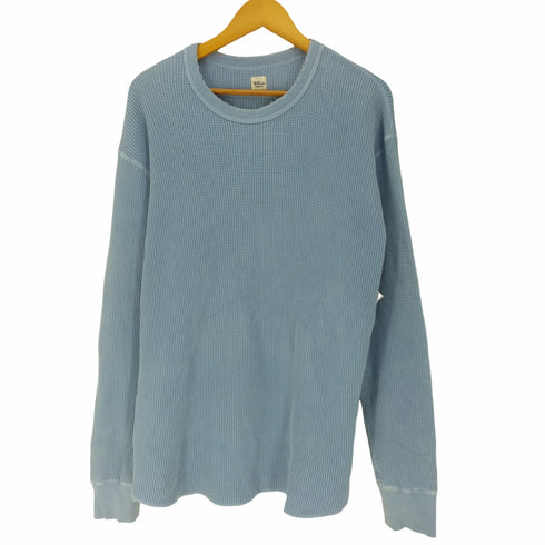 ロンハーマン Ron Herman 21AW Damage Waffle Crew ストーンウォッシュド ダメージ ワッフル クルーネック メンズ import:L