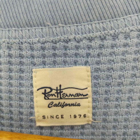 ロンハーマン Ron Herman 21AW Damage Waffle Crew ストーンウォッシュド ダメージ ワッフル クルーネック メンズ import:L