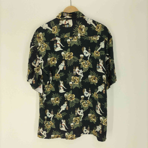 ピエールカルダン pierre cardin 水着 総柄 レーヨン S/S シャツ メンズ import:L