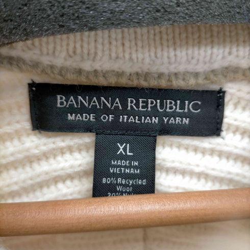 バナナリパブリック BANANA REPUBLIC 22AW ウールナイロンハーフボタンニット メンズ import:XL
