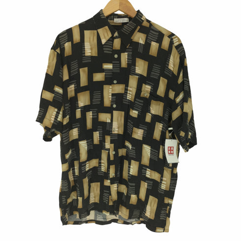 ピエールカルダン pierre cardin 総柄 レーヨン S/S シャツ メンズ import:L