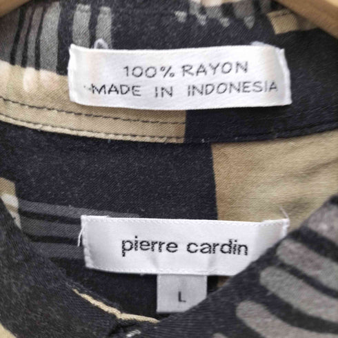 ピエールカルダン pierre cardin 総柄 レーヨン S/S シャツ メンズ import:L