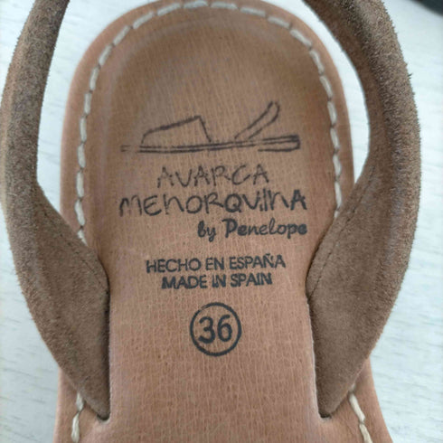 アバルカ メノルクイナ avarca menorquina スエード フラットサンダル レディース JPN:36