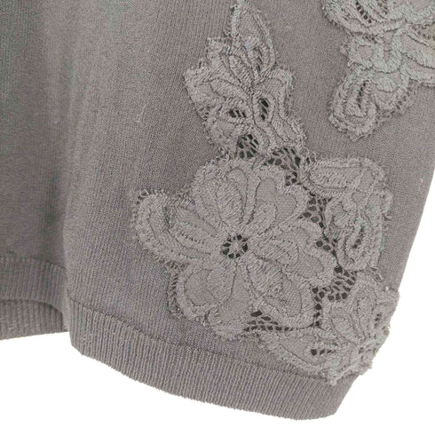 ザラ ZARA 花刺繍デザイントップス レディース import:S