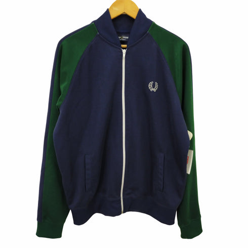 フレッドペリー FRED PERRY Bomber Track JKT バイカラー フロントロゴ トラックジャケット メンズ JPN:L