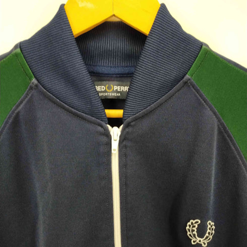 フレッドペリー FRED PERRY Bomber Track JKT バイカラー フロントロゴ トラックジャケット メンズ JPN:L