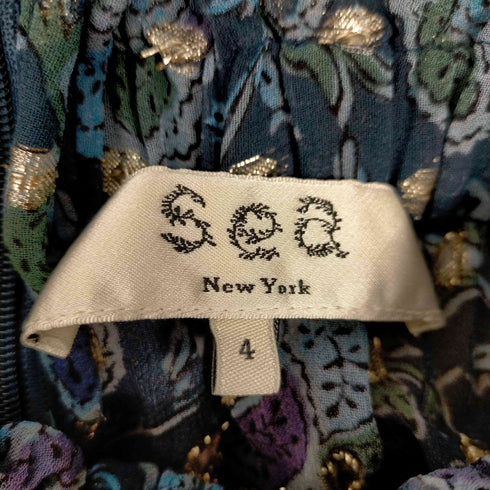 シーニューヨーク sea new york ラメ レーヨン シースルー ワンピース レディース US:4