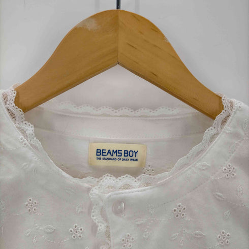 ビームスボーイ BEAMS BOY カットワーク レース カーディガン レディース