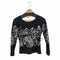 ダイアンフォンファステンバーグ DIANE VON FURSTENBERG ボタニカル柄 ウールニット レディース JPN:S