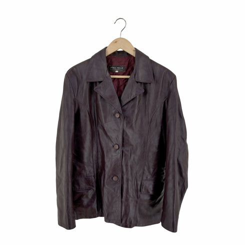 ベラペレ VERA PELLE イタリア製 レザーカーコート メンズ import:XL