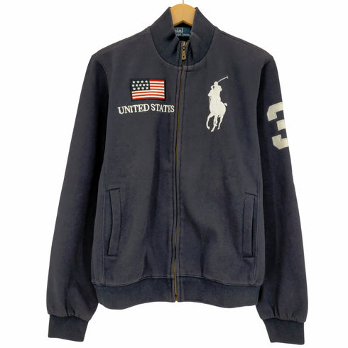 ポロバイラルフローレン Polo by RALPH LAUREN UNITED STATES ビッグポニー刺繍 ジップアップスウェット トラックジャケット メンズ import:M