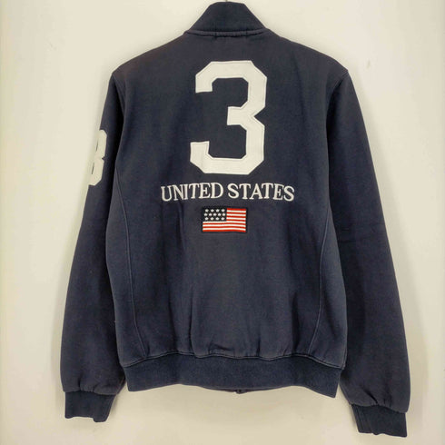 ポロバイラルフローレン Polo by RALPH LAUREN UNITED STATES ビッグポニー刺繍 ジップアップスウェット トラックジャケット メンズ import:M