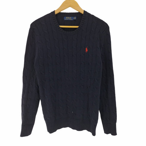 ポロラルフローレン POLO RALPH LAUREN ポニー 刺繍 コットン ケーブル ニット メンズ JPN:S